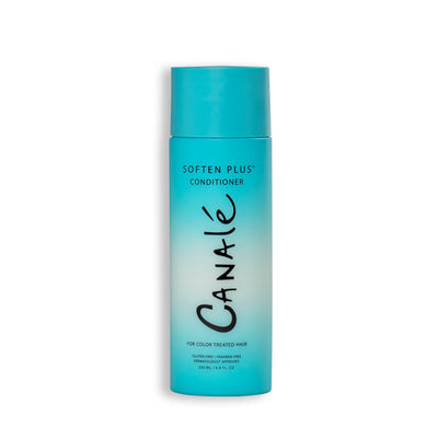 A bottle of Canale Soften Plus Conditioner against a white background.